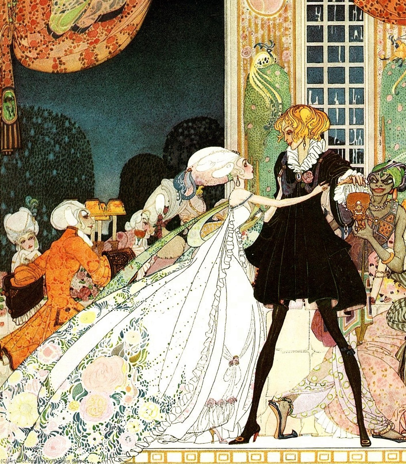 Wikioo.org - The Encyclopedia of Fine Arts - Painting, Artwork by Kay Rasmus Nielsen - Don't Drink! I would rather marry a gardener!
