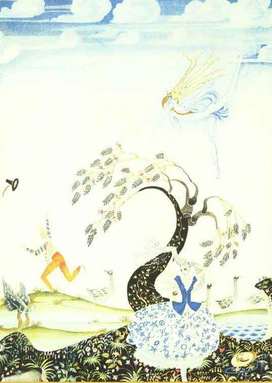 WikiOO.org - אנציקלופדיה לאמנויות יפות - ציור, יצירות אמנות Kay Rasmus Nielsen - Goosegirl