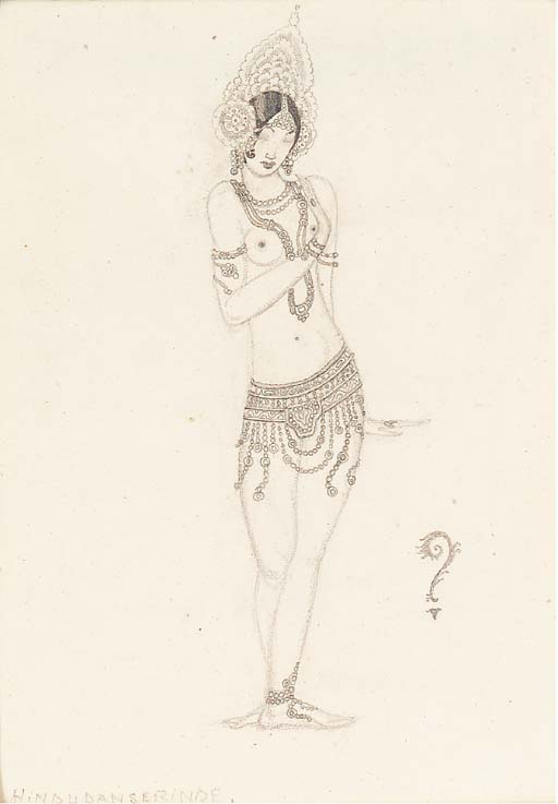 Wikioo.org - The Encyclopedia of Fine Arts - Painting, Artwork by Kay Rasmus Nielsen - Indian dancing girl