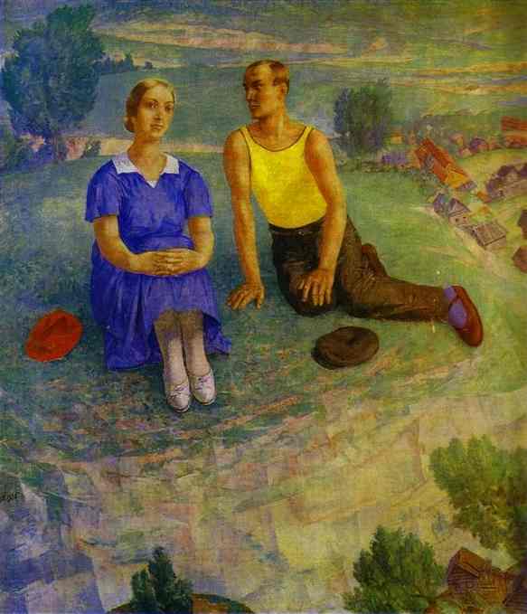 Wikioo.org - The Encyclopedia of Fine Arts - Painting, Artwork by Kuzma Petrov-Vodkin - Spring