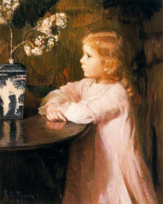 WikiOO.org - Güzel Sanatlar Ansiklopedisi - Resim, Resimler Lilla Cabot Perry - Cherry Blossoms (Hildegarde)