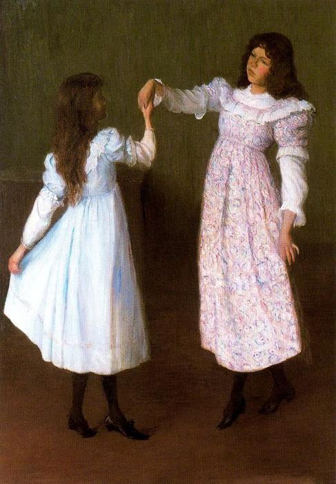 Wikioo.org - The Encyclopedia of Fine Arts - Painting, Artwork by Lilla Cabot Perry - Children Dancing, II (Alice and Edith Perry)
