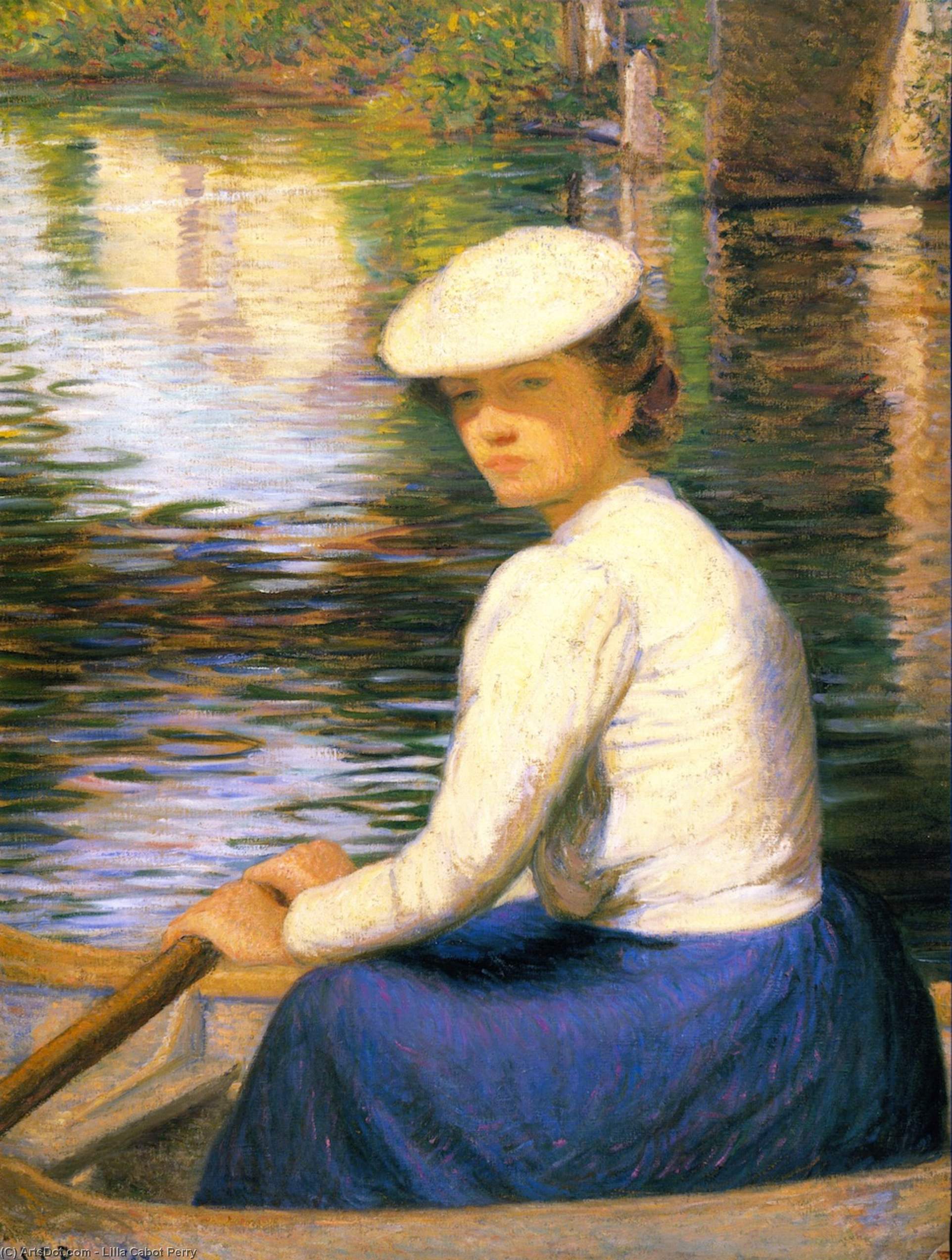 WikiOO.org - Encyclopedia of Fine Arts - Malba, Artwork Lilla Cabot Perry - Dans un Bateau (In a Boat)
