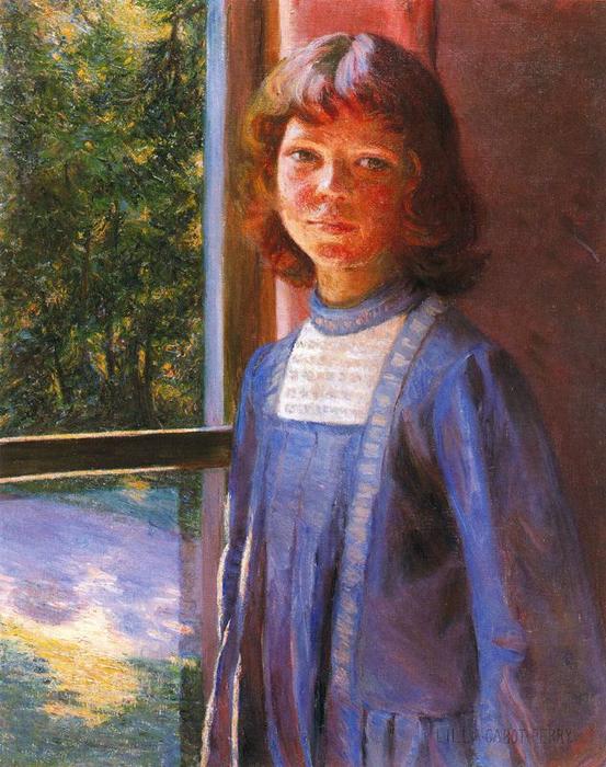 Wikioo.org - The Encyclopedia of Fine Arts - Painting, Artwork by Lilla Cabot Perry - Study of Light and Reflection (Edith Perry)