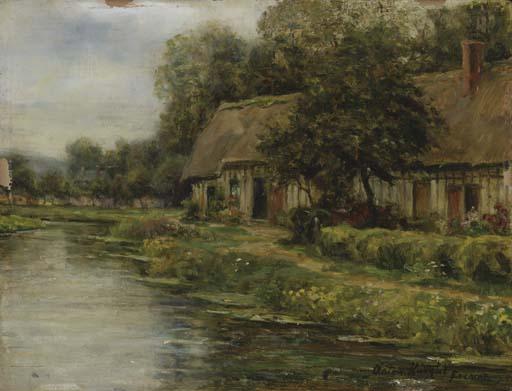 Wikioo.org - The Encyclopedia of Fine Arts - Painting, Artwork by Louis Aston Knight - Cottage in Normandy