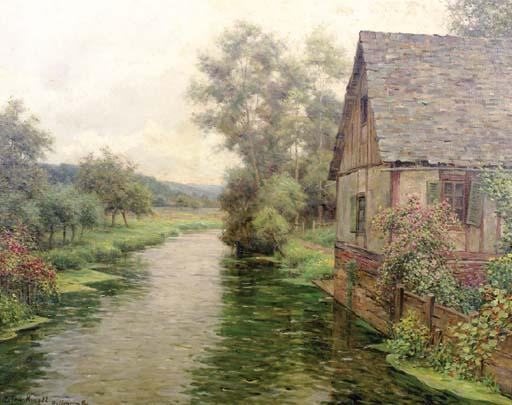 WikiOO.org - אנציקלופדיה לאמנויות יפות - ציור, יצירות אמנות Louis Aston Knight - Old House at Bellencombre, Normandy