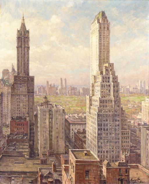 WikiOO.org - 百科事典 - 絵画、アートワーク Louis Aston Knight - 超高層ビル、ニューヨーク