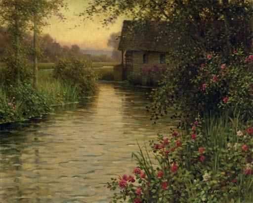 WikiOO.org - دایره المعارف هنرهای زیبا - نقاشی، آثار هنری Louis Aston Knight - The Water Mill