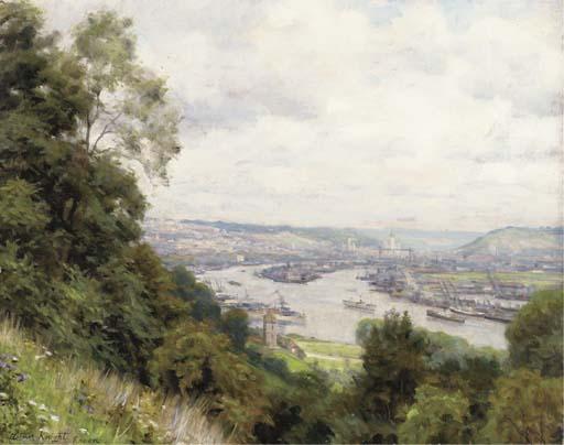 Wikioo.org - The Encyclopedia of Fine Arts - Painting, Artwork by Louis Aston Knight - View of Rouen