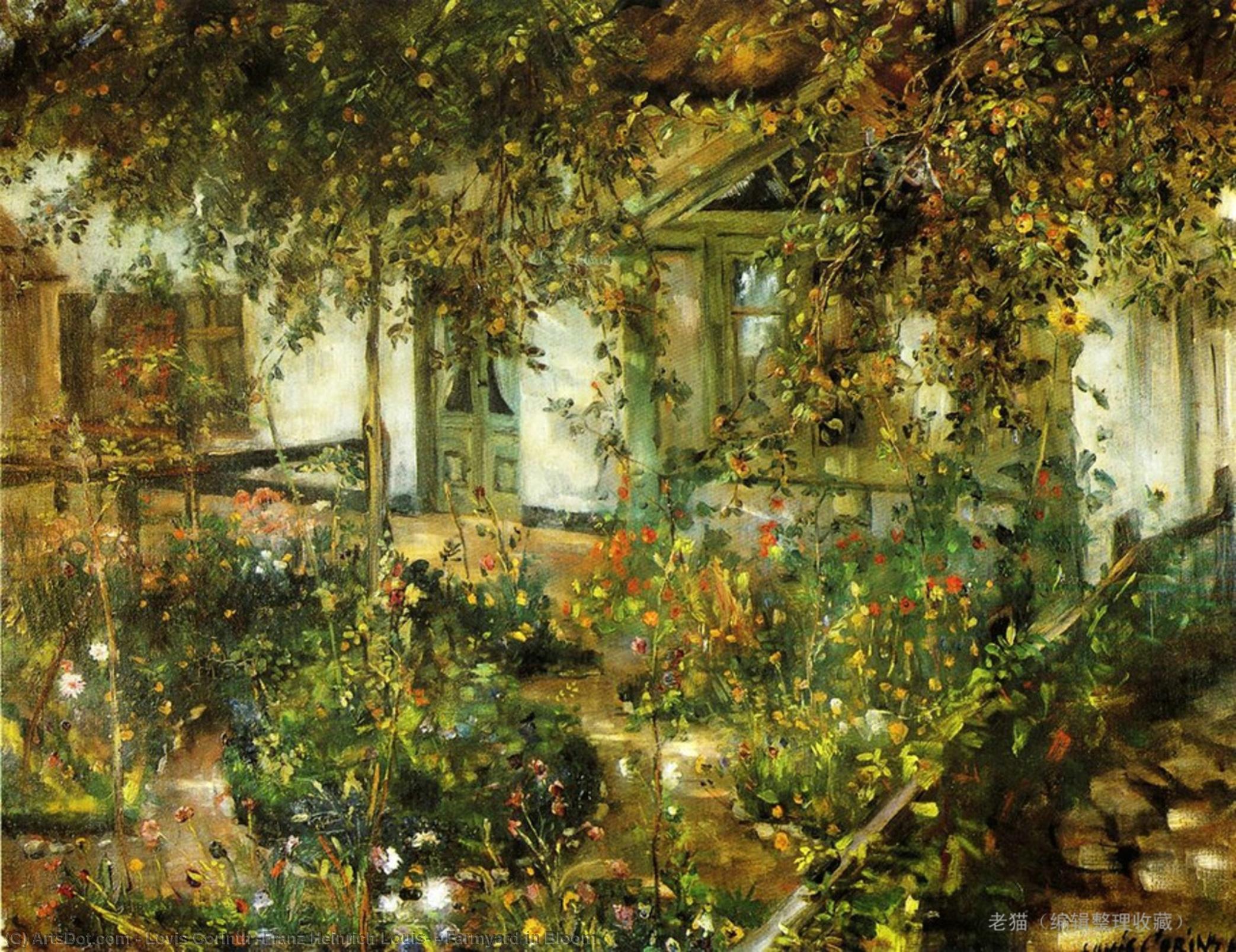 Wikioo.org - The Encyclopedia of Fine Arts - Painting, Artwork by Lovis Corinth (Franz Heinrich Louis) - Farmyard in Bloom