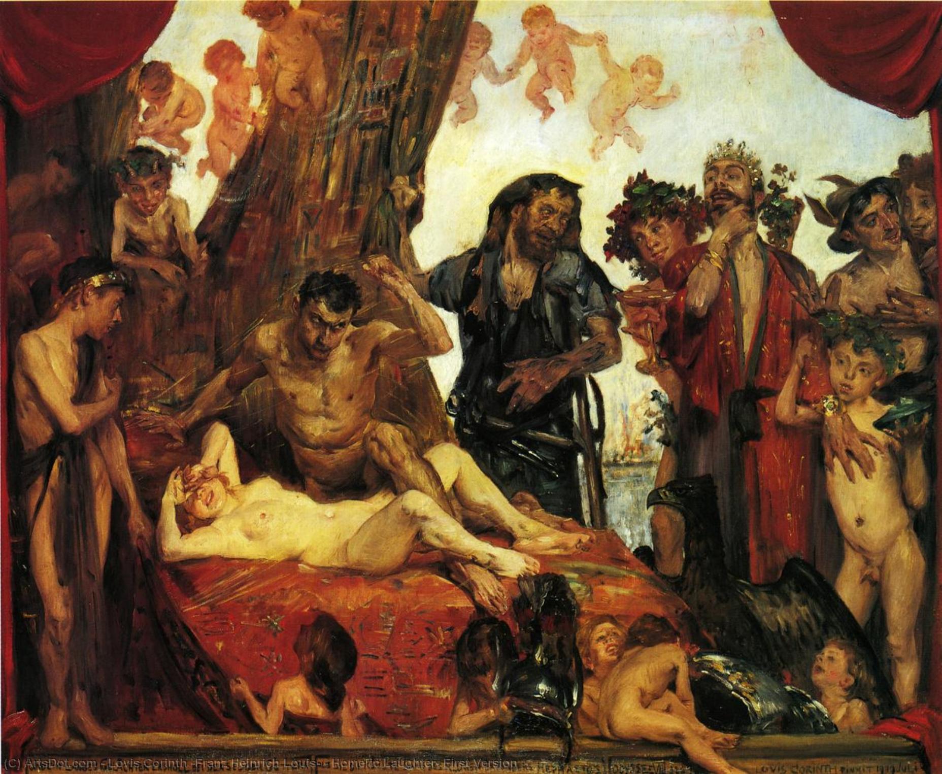 Wikioo.org - The Encyclopedia of Fine Arts - Painting, Artwork by Lovis Corinth (Franz Heinrich Louis) - Homeric Laughter, First Version