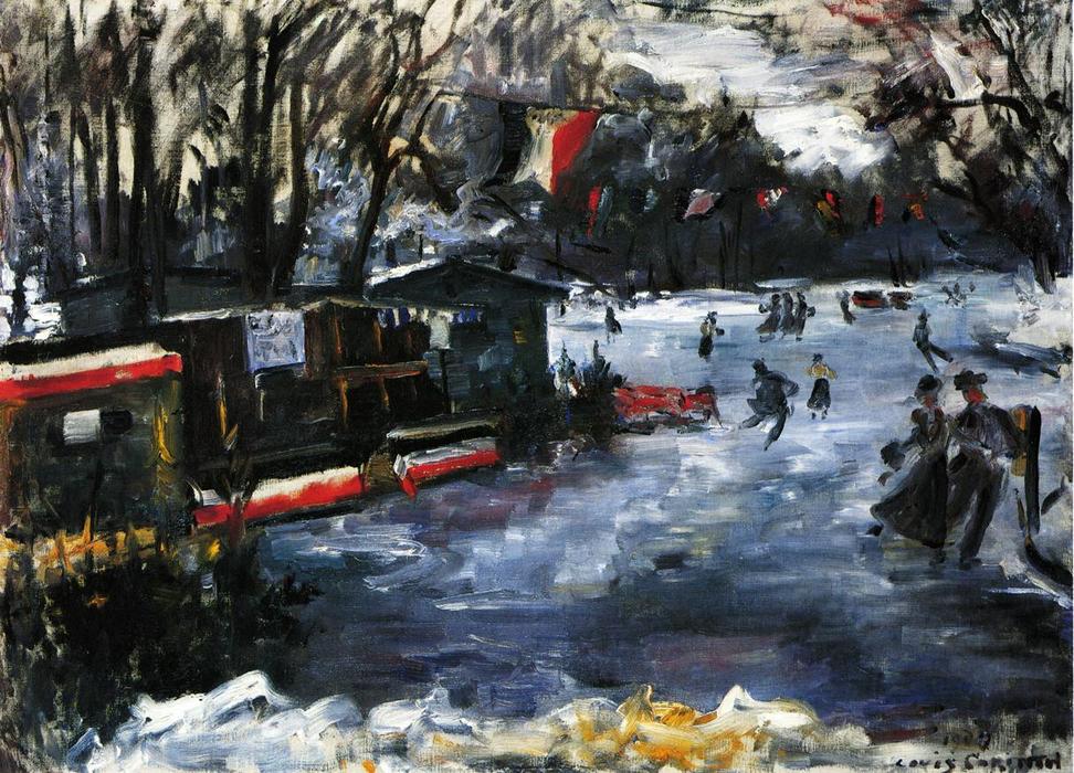 Wikioo.org - The Encyclopedia of Fine Arts - Painting, Artwork by Lovis Corinth (Franz Heinrich Louis) - Ice Skating Rink in The Tiergarten, Berlin