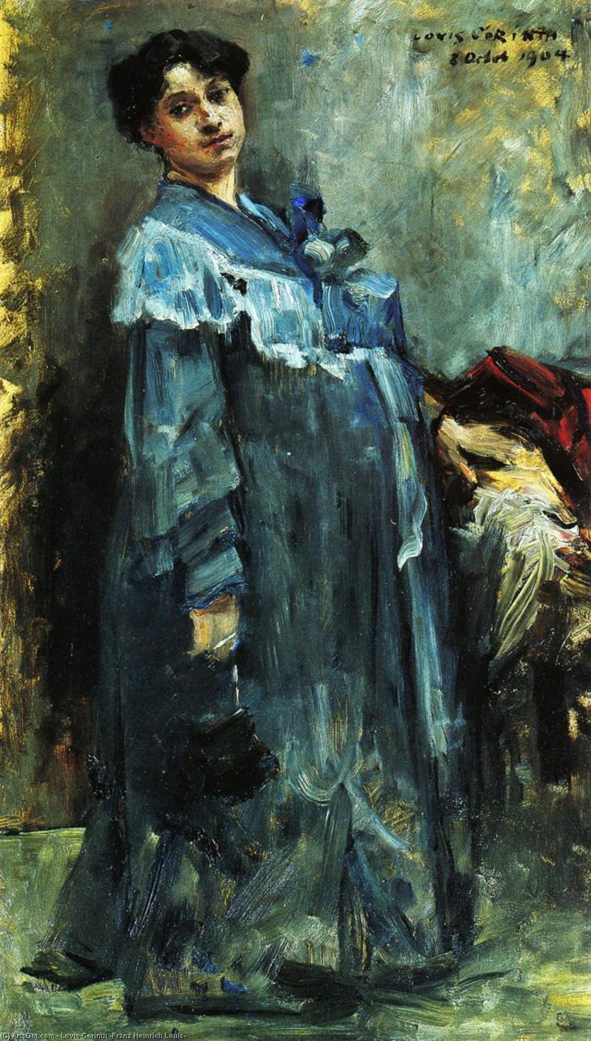 WikiOO.org – 美術百科全書 - 繪畫，作品 Lovis Corinth (Franz Heinrich Louis) - 在丝绸长袍