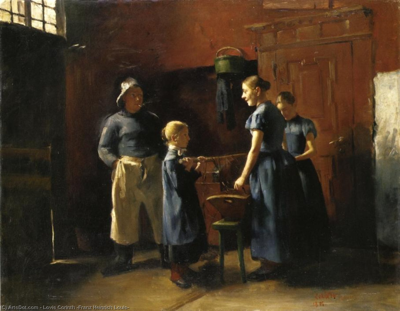 Wikioo.org - The Encyclopedia of Fine Arts - Painting, Artwork by Lovis Corinth (Franz Heinrich Louis) - In the Fisherman's House
