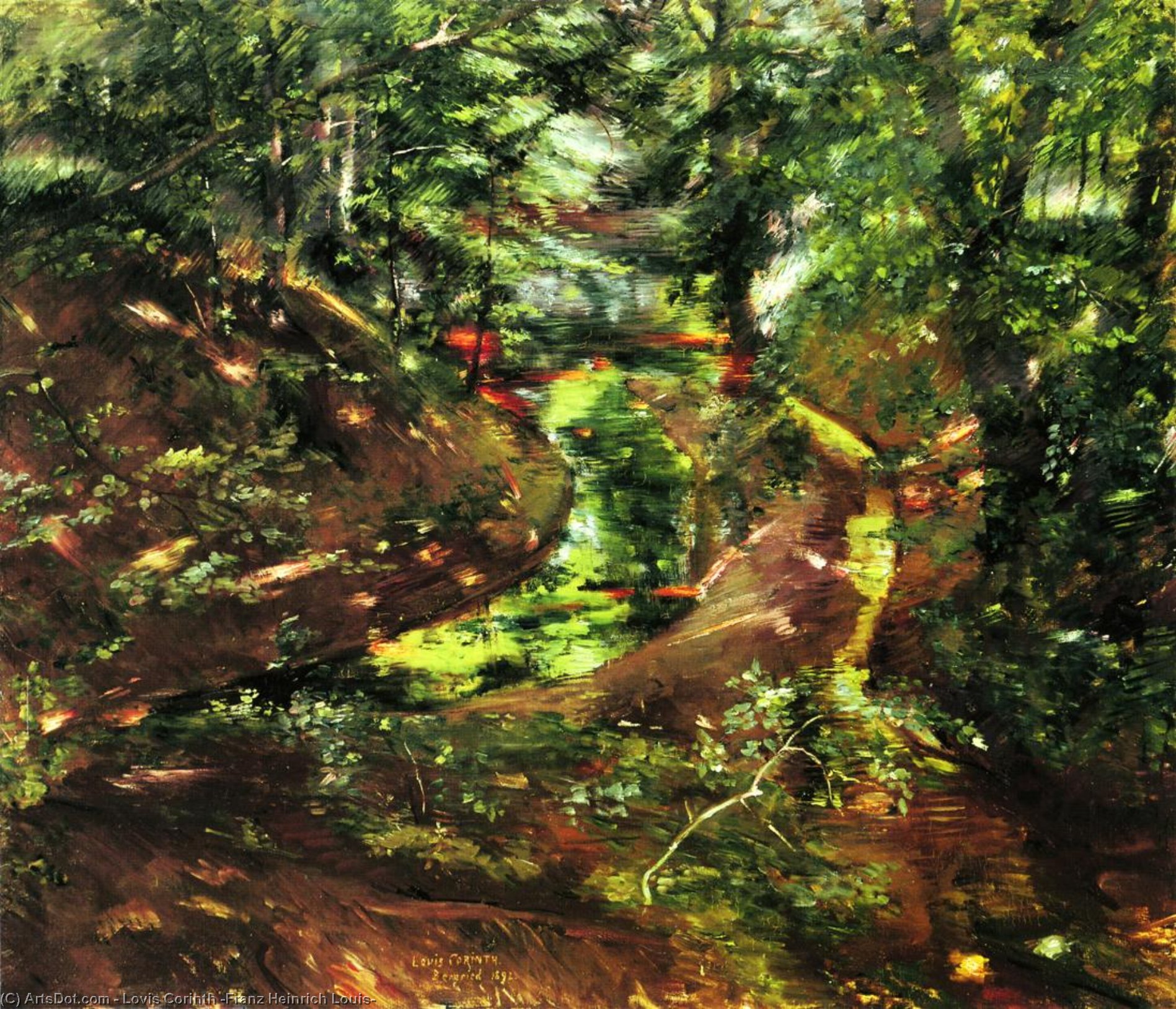WikiOO.org - Encyclopedia of Fine Arts - Maalaus, taideteos Lovis Corinth (Franz Heinrich Louis) - In the Woods near Bernried