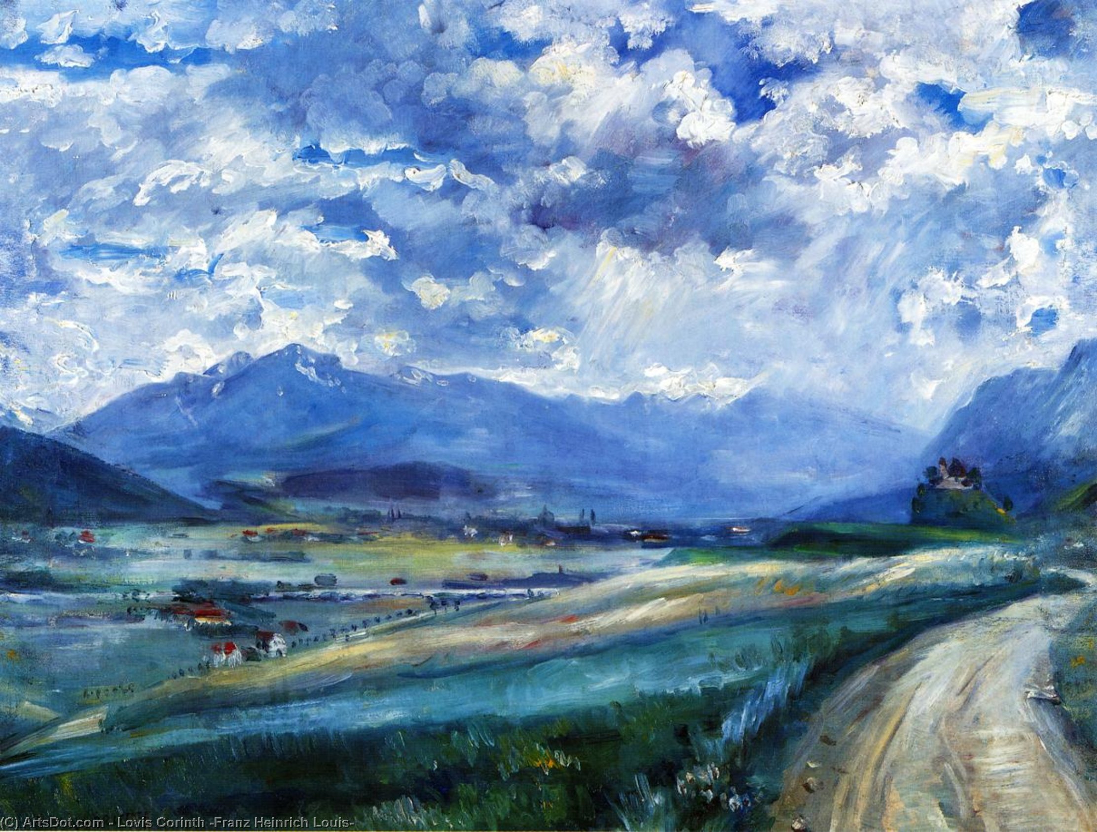 Wikioo.org - The Encyclopedia of Fine Arts - Painting, Artwork by Lovis Corinth (Franz Heinrich Louis) - Inn Valley Landscape