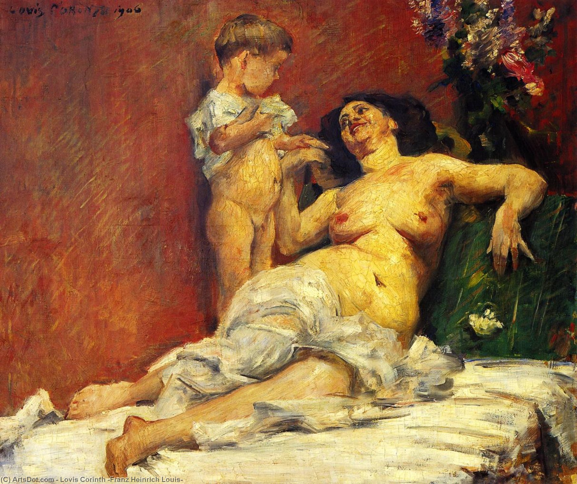 Wikioo.org - The Encyclopedia of Fine Arts - Painting, Artwork by Lovis Corinth (Franz Heinrich Louis) - Mother and Child