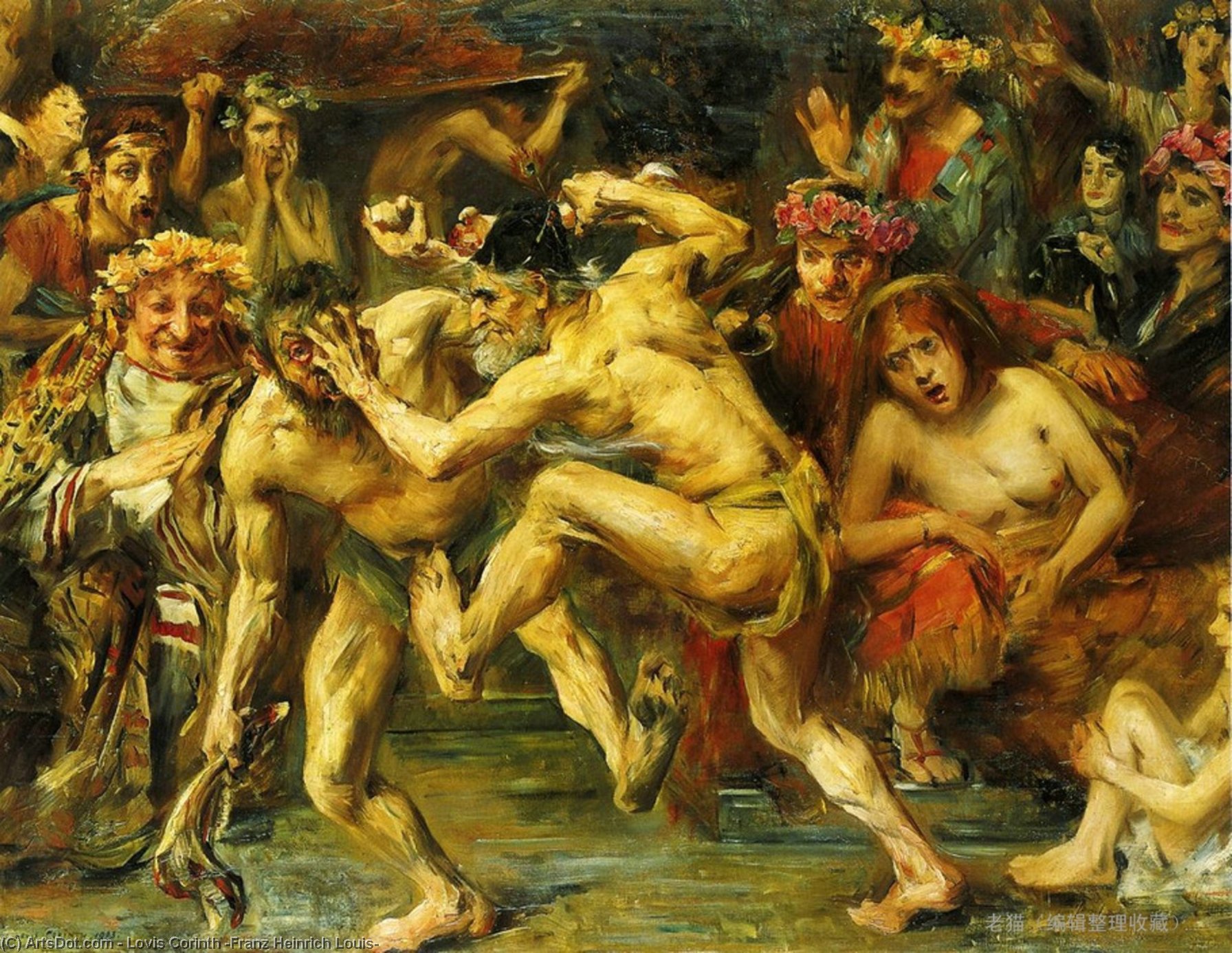 Wikioo.org - The Encyclopedia of Fine Arts - Painting, Artwork by Lovis Corinth (Franz Heinrich Louis) - Odysseus Fighting with the Beggar