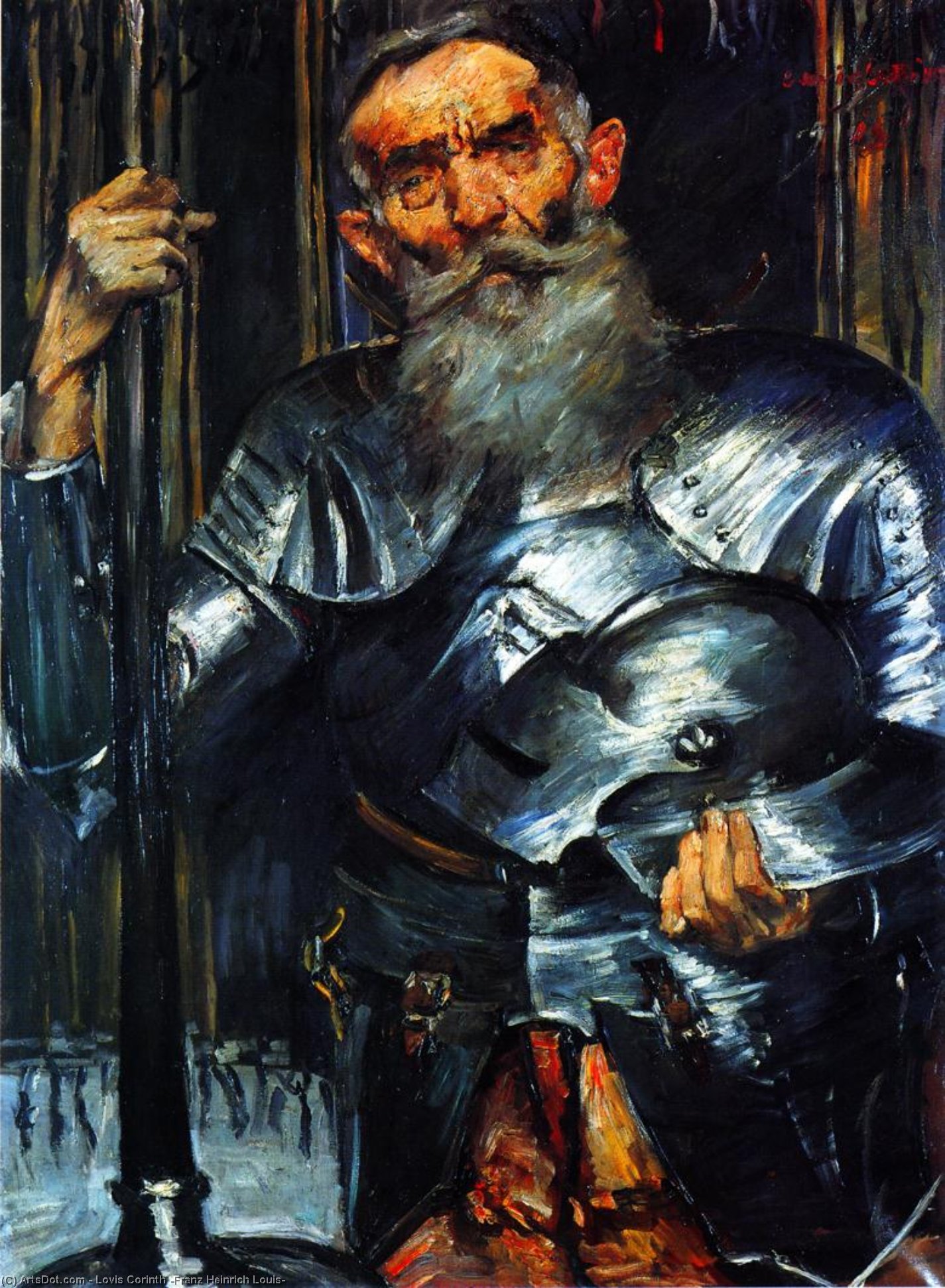 Wikioo.org - The Encyclopedia of Fine Arts - Painting, Artwork by Lovis Corinth (Franz Heinrich Louis) - Old Man in Armour