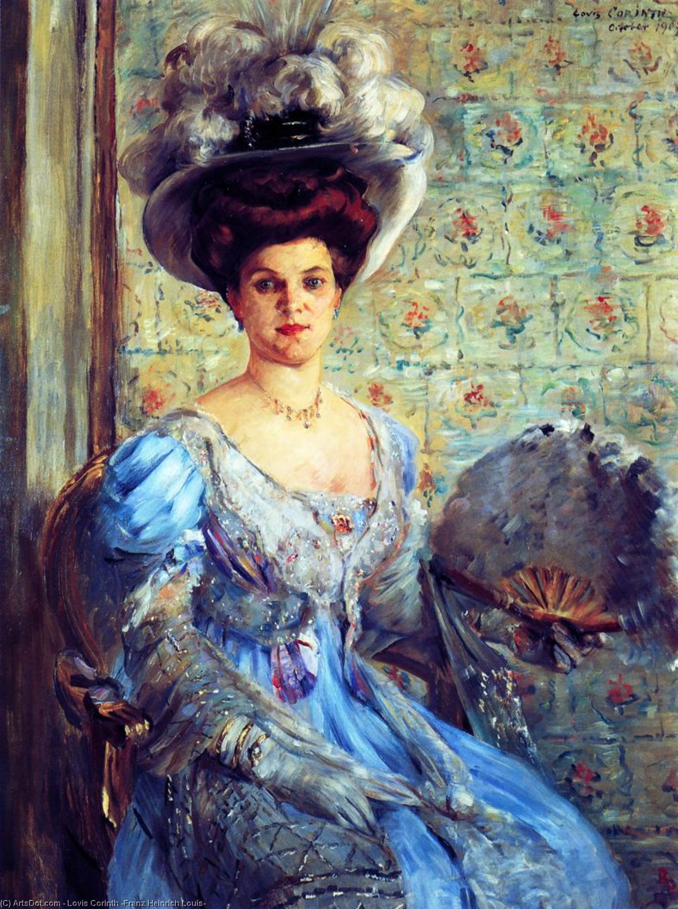 WikiOO.org - Encyclopedia of Fine Arts - Maalaus, taideteos Lovis Corinth (Franz Heinrich Louis) - Portrait of Eleonore von Wilke, Countess Finkh