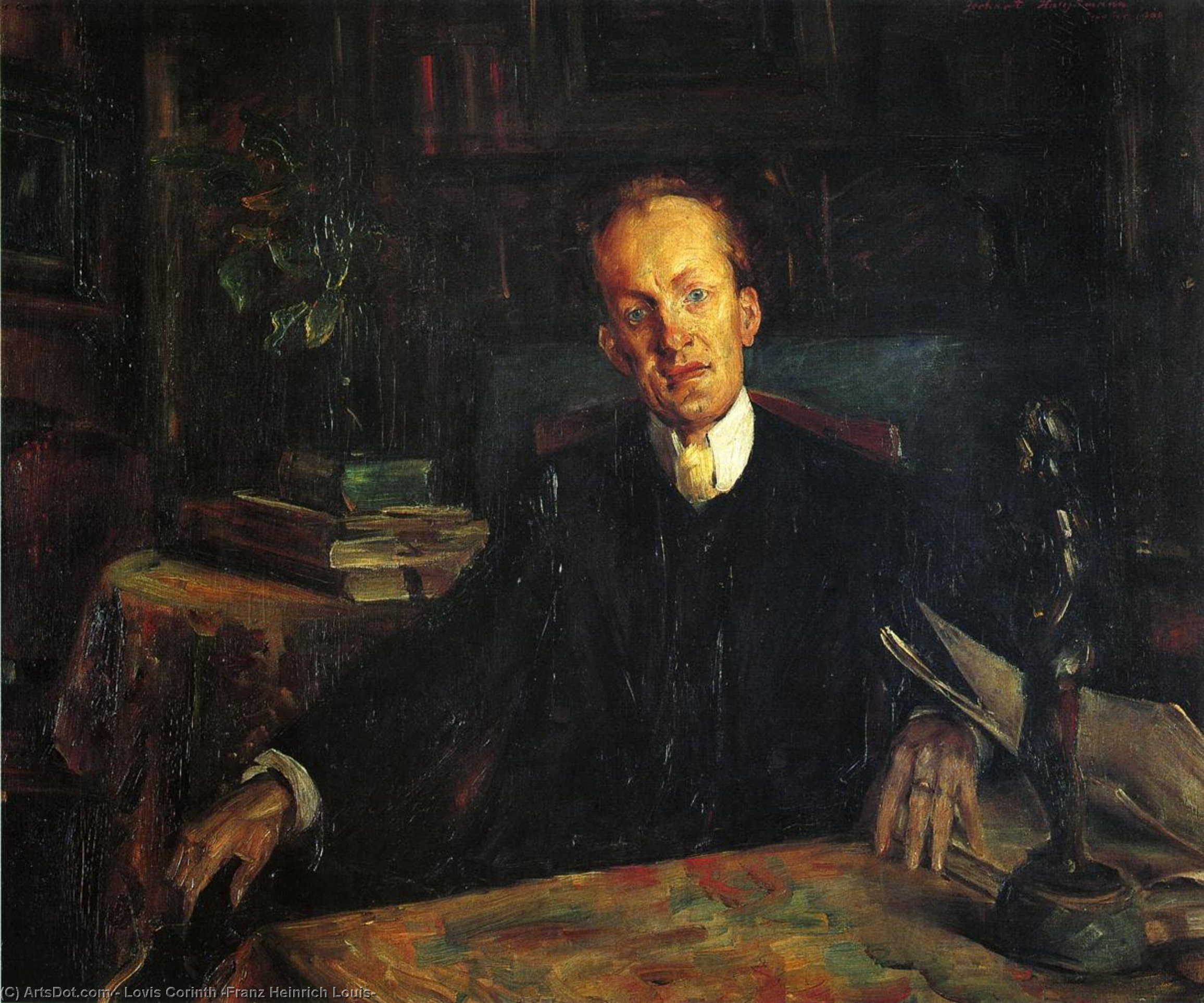 Wikioo.org - The Encyclopedia of Fine Arts - Painting, Artwork by Lovis Corinth (Franz Heinrich Louis) - Portrait of Gerhart Hauptmann
