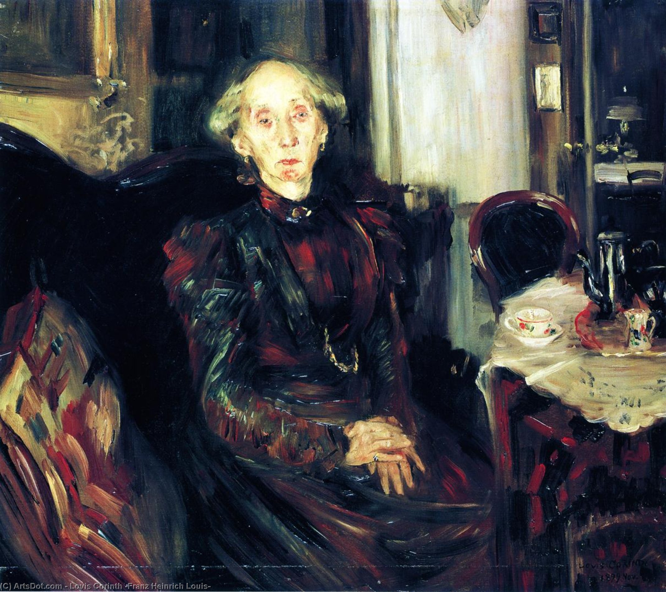 Wikioo.org - The Encyclopedia of Fine Arts - Painting, Artwork by Lovis Corinth (Franz Heinrich Louis) - Portrait of Rosenhagen's Mother