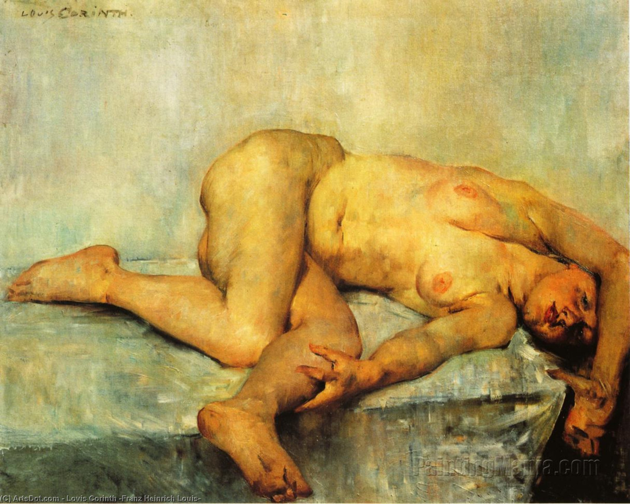 WikiOO.org - Enciclopédia das Belas Artes - Pintura, Arte por Lovis Corinth (Franz Heinrich Louis) - Reclining Female Nude