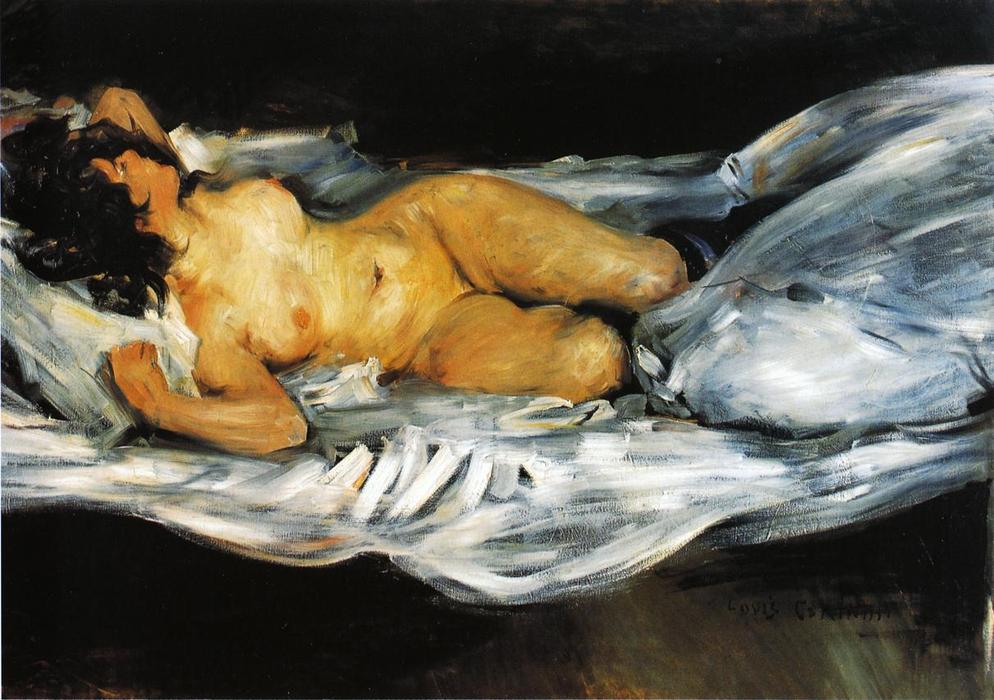 WikiOO.org - Encyclopedia of Fine Arts - Maľba, Artwork Lovis Corinth (Franz Heinrich Louis) - Reclining Nude