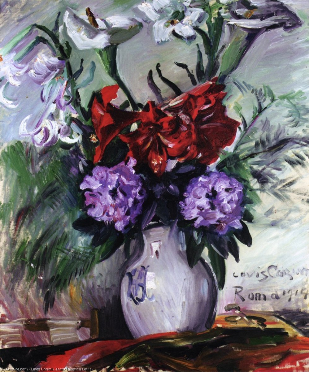 Wikioo.org – L'Enciclopedia delle Belle Arti - Pittura, Opere di Lovis Corinth (Franz Heinrich Louis) - romana fiori in a brocca