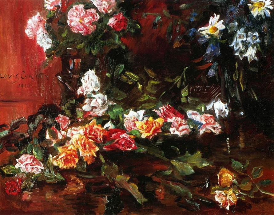 Wikioo.org - The Encyclopedia of Fine Arts - Painting, Artwork by Lovis Corinth (Franz Heinrich Louis) - Roses 1