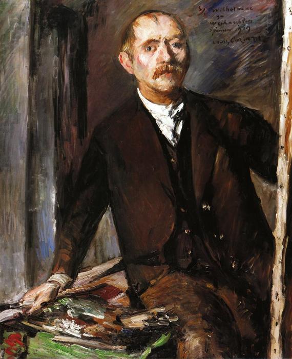 WikiOO.org - Enciclopédia das Belas Artes - Pintura, Arte por Lovis Corinth (Franz Heinrich Louis) - Self Portrait at the Easel 1
