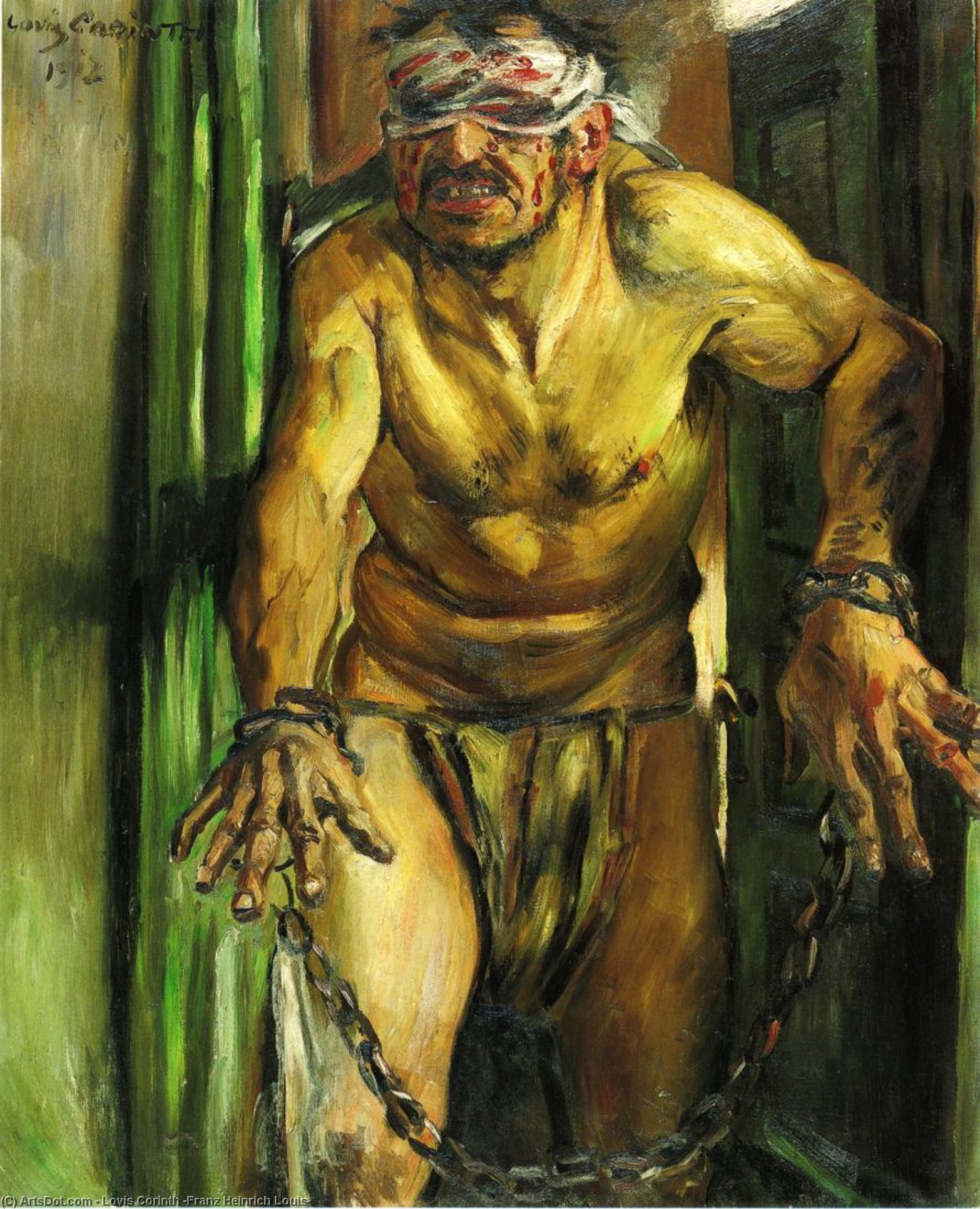 Wikioo.org - The Encyclopedia of Fine Arts - Painting, Artwork by Lovis Corinth (Franz Heinrich Louis) - The Blinded Samson