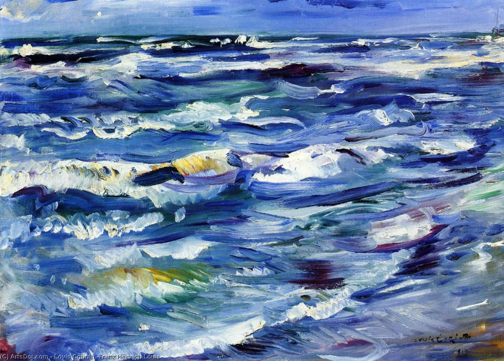 Wikioo.org - The Encyclopedia of Fine Arts - Painting, Artwork by Lovis Corinth (Franz Heinrich Louis) - The Sea near La Spezia