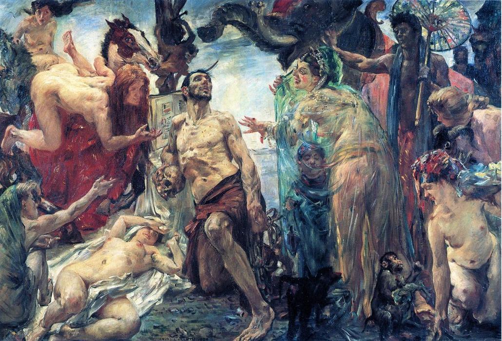 Wikioo.org - The Encyclopedia of Fine Arts - Painting, Artwork by Lovis Corinth (Franz Heinrich Louis) - The Temptation of Saint Anthony (after Gustave Flaubert)