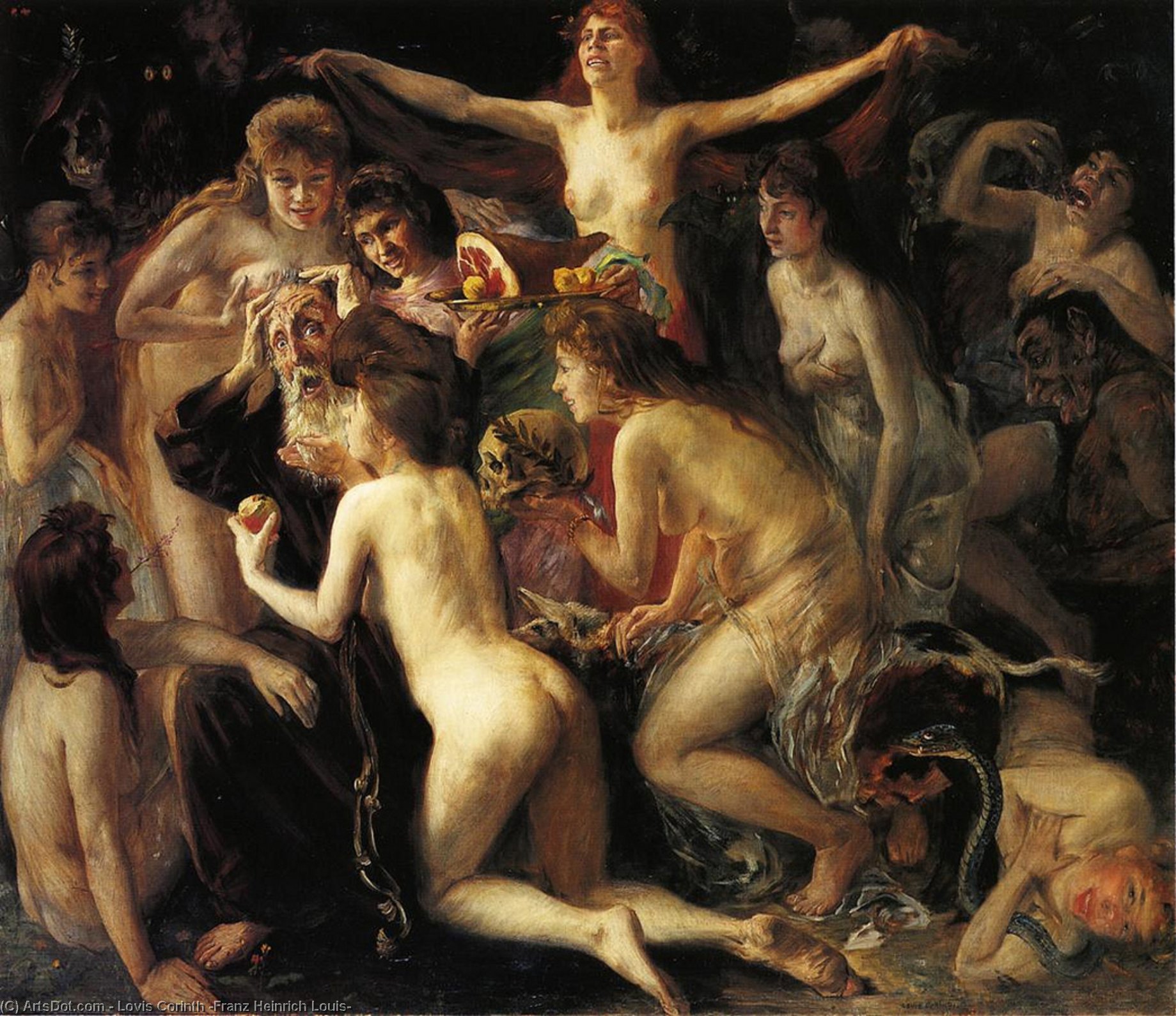 Wikioo.org - The Encyclopedia of Fine Arts - Painting, Artwork by Lovis Corinth (Franz Heinrich Louis) - The Temptation of Saint Anthony
