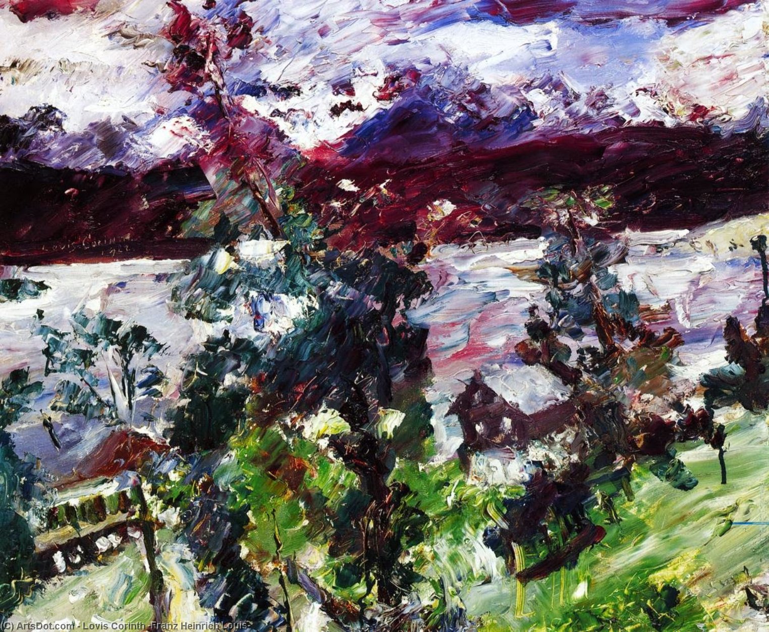 Wikioo.org - The Encyclopedia of Fine Arts - Painting, Artwork by Lovis Corinth (Franz Heinrich Louis) - The Walchensee, New Snow