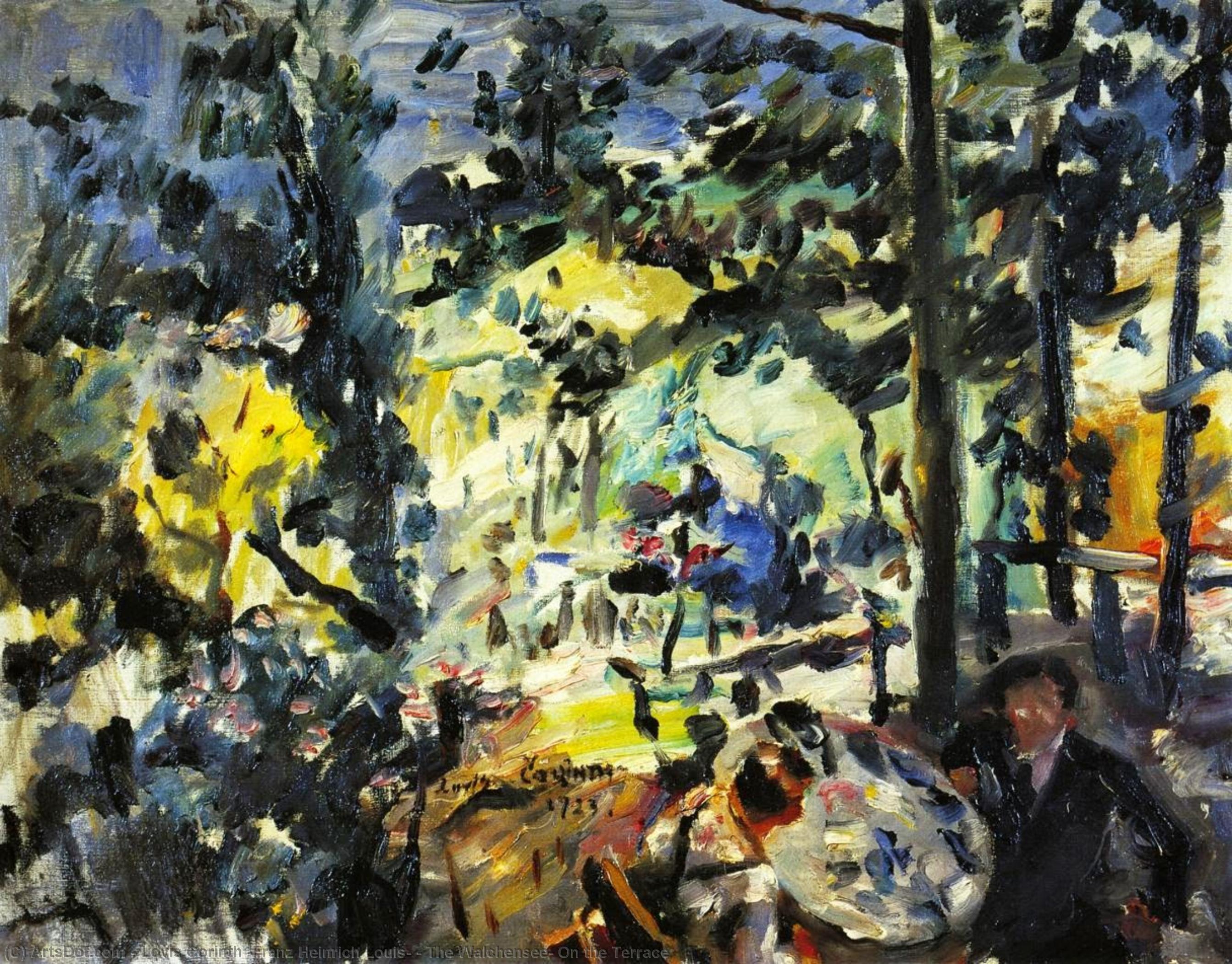 Wikioo.org - The Encyclopedia of Fine Arts - Painting, Artwork by Lovis Corinth (Franz Heinrich Louis) - The Walchensee, On the Terrace
