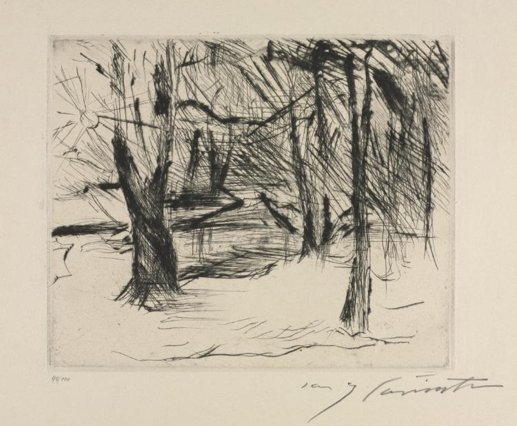 WikiOO.org - Εγκυκλοπαίδεια Καλών Τεχνών - Ζωγραφική, έργα τέχνης Lovis Corinth (Franz Heinrich Louis) - Trees with Sun