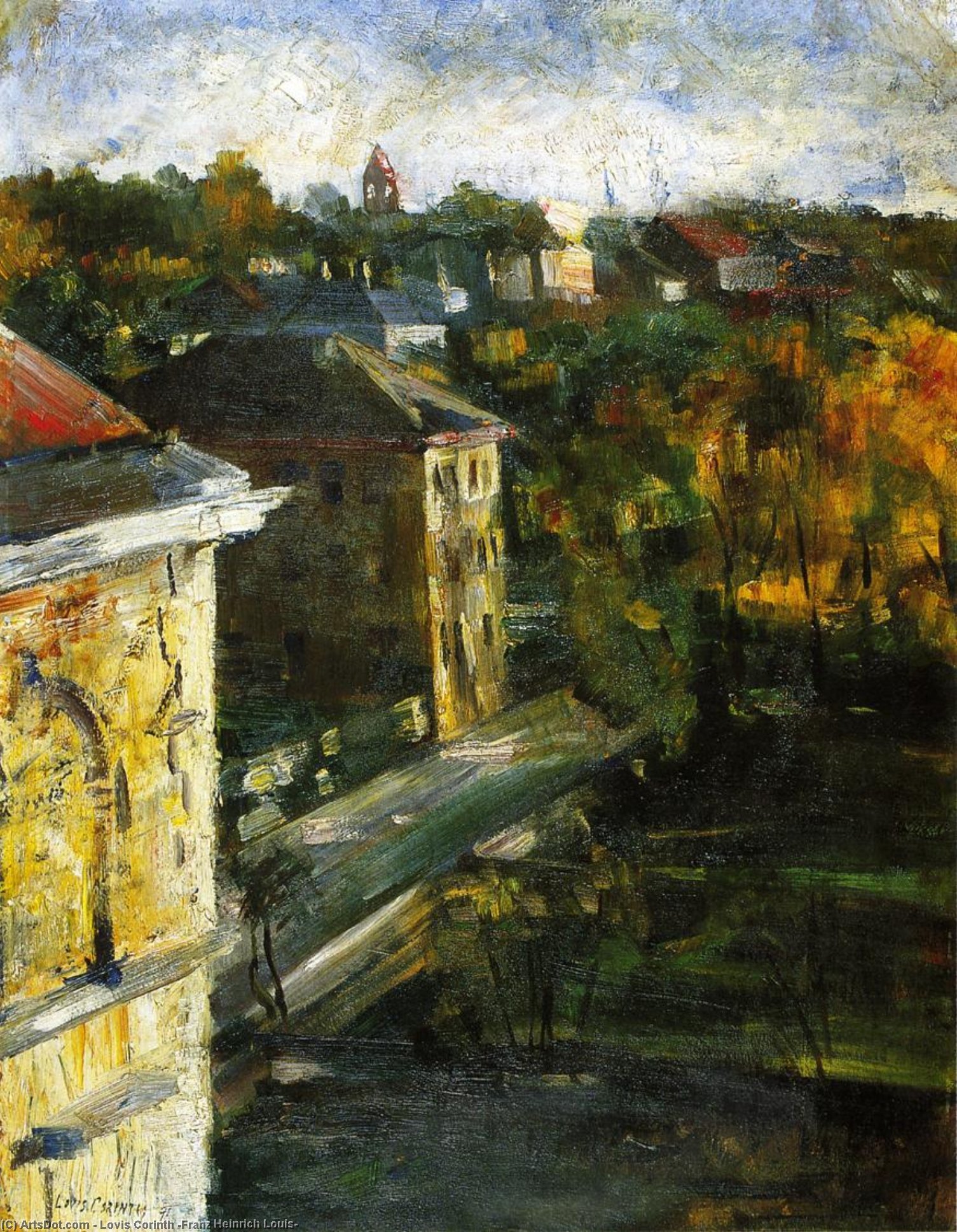 Wikioo.org - The Encyclopedia of Fine Arts - Painting, Artwork by Lovis Corinth (Franz Heinrich Louis) - View from the Studio Window