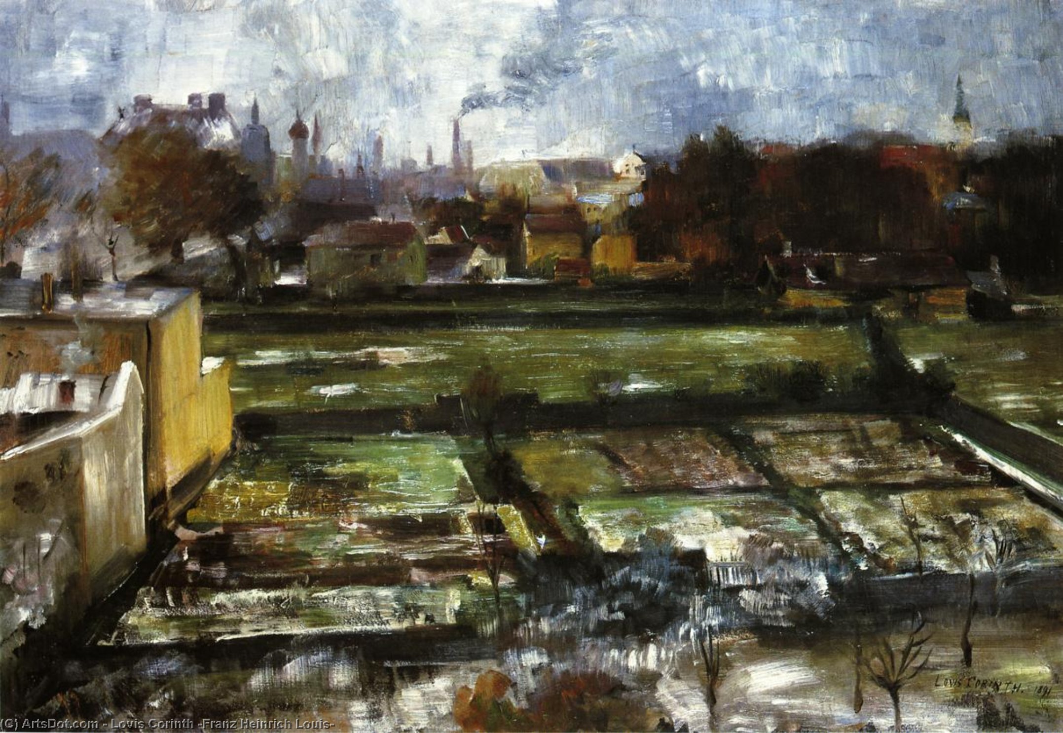 Wikioo.org - The Encyclopedia of Fine Arts - Painting, Artwork by Lovis Corinth (Franz Heinrich Louis) - View from the Studio