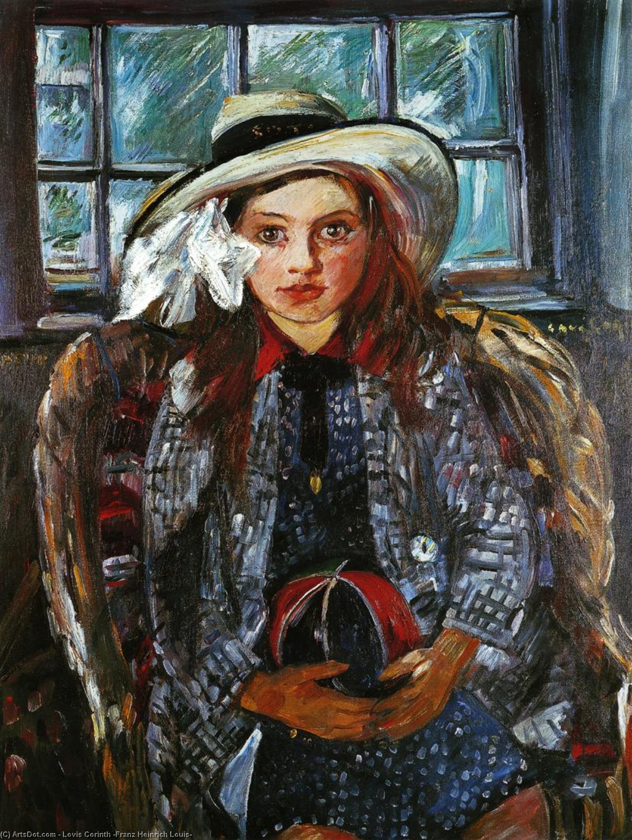 Wikioo.org - The Encyclopedia of Fine Arts - Painting, Artwork by Lovis Corinth (Franz Heinrich Louis) - Wilhelmine with a Ball