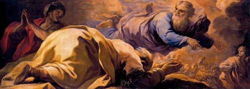 WikiOO.org - Enciclopedia of Fine Arts - Pictura, lucrări de artă Luca Giordano - Abraham heard God's promises