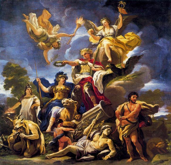 Wikioo.org - สารานุกรมวิจิตรศิลป์ - จิตรกรรม Luca Giordano - Allegory of Fortitude