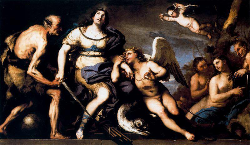 Wikioo.org - The Encyclopedia of Fine Arts - Painting, Artwork by Luca Giordano - Allegory of Justice