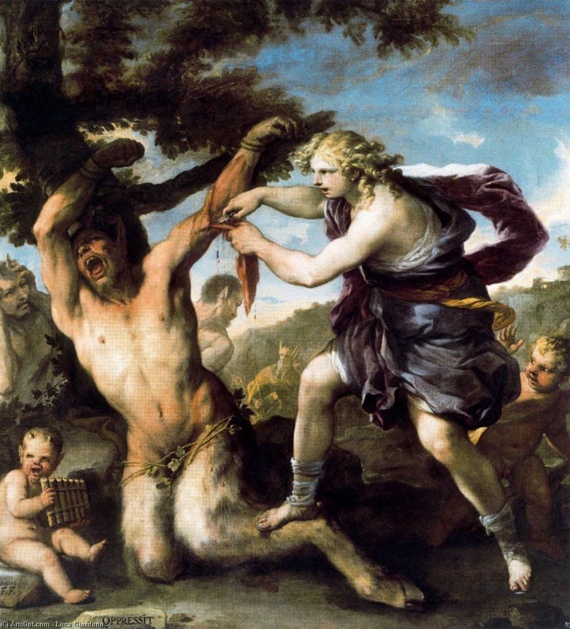 Wikioo.org - The Encyclopedia of Fine Arts - Painting, Artwork by Luca Giordano - Apollo and Marsia 1