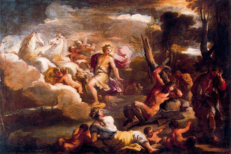 Wikioo.org - The Encyclopedia of Fine Arts - Painting, Artwork by Luca Giordano - Apollo and Marsia