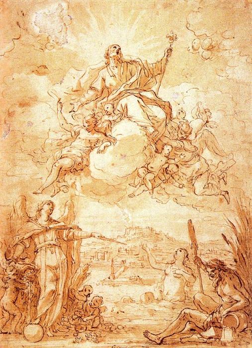 WikiOO.org - Encyclopedia of Fine Arts - Maľba, Artwork Luca Giordano - Apotheosis of Saint Joseph