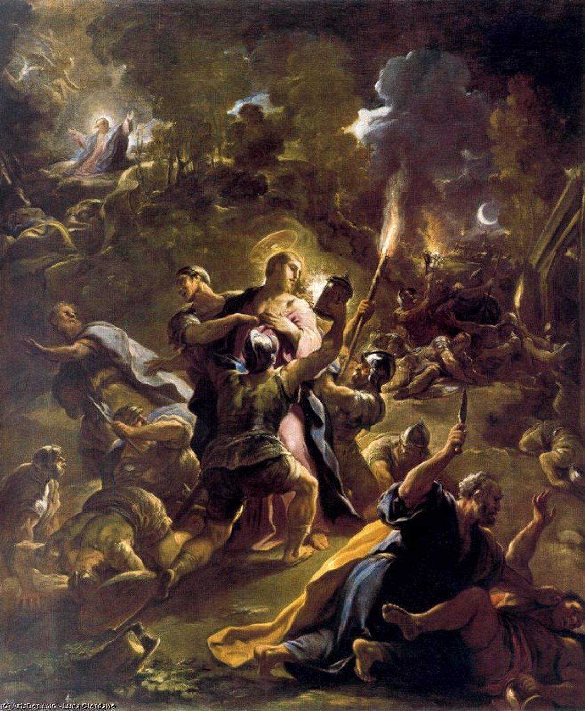 Wikioo.org - The Encyclopedia of Fine Arts - Painting, Artwork by Luca Giordano - Arrest of Christ