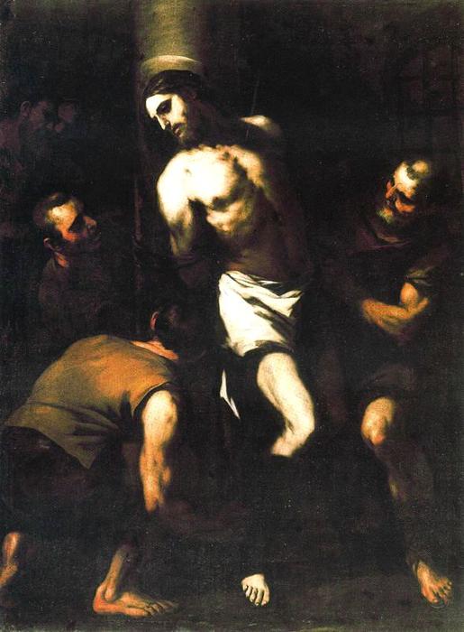 Wikioo.org - The Encyclopedia of Fine Arts - Painting, Artwork by Luca Giordano - Christ at the Column