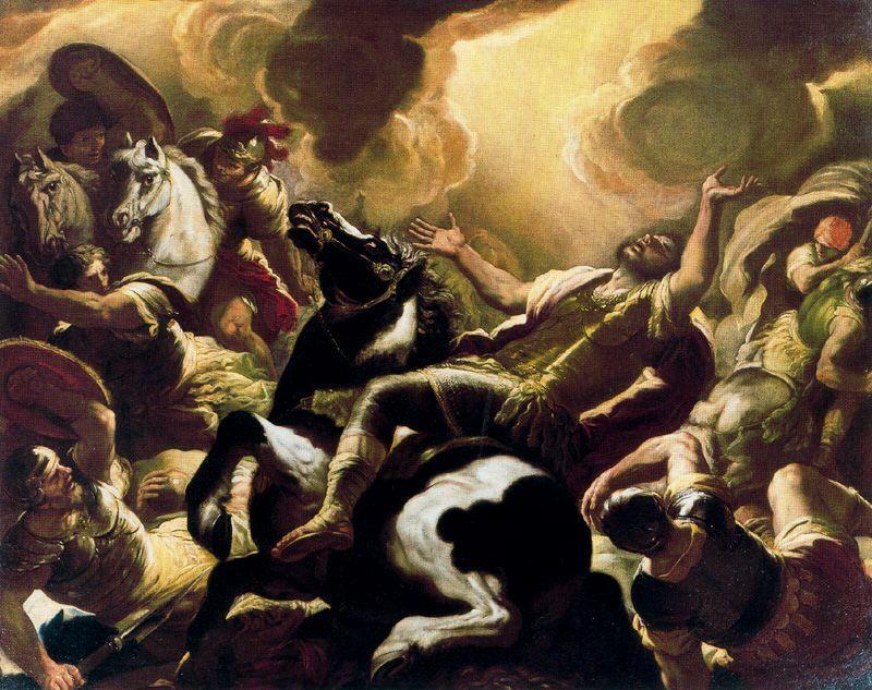 WikiOO.org - Encyclopedia of Fine Arts - Målning, konstverk Luca Giordano - Conversion of Saul
